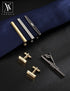 YADOCA Tie Clip Cufflinks Set for Men Necktie Tie Bar Clips Business Shirts Tuxedo Wedding Gift with Box Silver-tone Gold-tone Black...