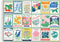 Galison Ever Upward – 1000 Piece Puzzle Fun and Challenging Activity with Bright and Bold Artwork of Vintage Style Flower Seed Packets for Adults ...