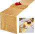 Glitter Gold Table Runners-12 by 108 Inch Luxury Linens -Gold Event Outdoor Party Supplies Fabric Decorations Gift Package for Holiday Wedding Bir...