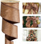 HUIHUANG Copper Christmas Ribbon 2-1/2" Sparkle Metallic Glitter Wired Ribbon for Tree, Bows Making, Wreath Supplies, Gift Wrapping, Garland, Home...