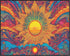 Posterizer 1 pcs- psychedelic funky hippie colorful sun 2-Fantasy & Fiction Art-Retro Art- Living Room Bedroom Decor- unframed wall art...