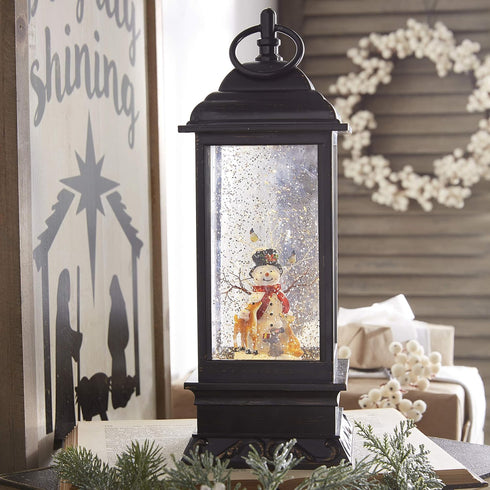 RAZ Imports 11" Snowman Lighted Water Lantern With Music...
