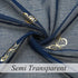 Jubilantex Butterfly Sheer Curtains Navy Blue Drapery with Gold Print Pattern 63 Inch Long, Kids Nursery Bedroom Voile Linen Textured Curtain Rod ...