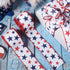 Xunyee 2 Rolls 20 Yards Red White Blue Ribbon Independence Day Stars Wired Edge Ribbon Fabric Patriotic Flag 4th of July Patriot Day Labor Day Rib...