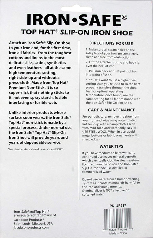 Iron Safe Slip-On Ironing Shoe - Prevents Scorching, Sticking & Shine...