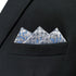 S&W SHLAX&WING Mens Ties Silver Sky Blue Matching Pocket Square Only...