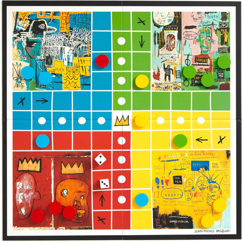 Galison Basquiat Ludo – Jean-Michel Basquiat Art Inspired Classic Ludo Board Game, 2-4 Players...