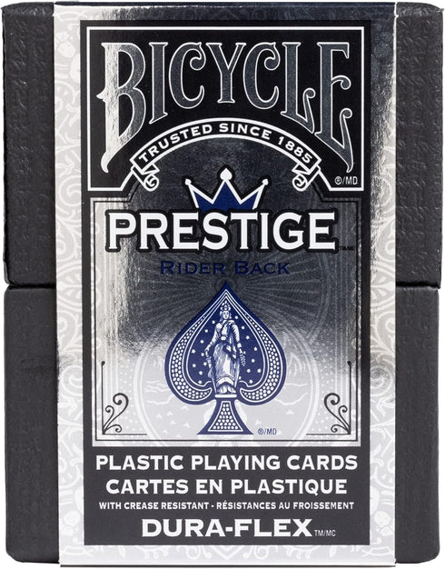 Bicycle Prestige Waterproof Plastic Playing Cards, Red & Blue (Colors May Vary)...