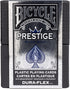 Bicycle Prestige Waterproof Plastic Playing Cards, Red & Blue (Colors May Vary)...