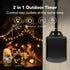 BN-LINK 7 Day Outdoor Heavy Duty Digital 24 Hour Programmable Timer, Dual Outlet, Weatherproof, Heavy Duty, Accurate for Lamps Ponds Christmas Lig...