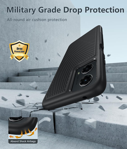 FNTCASE for Motorola Moto G-5G-2024 Case: Dual Layer Heavy Duty Cell Phone Protective Cover Shockproof Rugged with Non-Slip Textured - Military Dr...