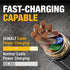 DEWALT USB C Cable, Premium Braided Nylon USB A to Type C Charger Cable Fast Charging for iPhone 15 Series, Samsung Galaxy S10 S10+ / Note 9, LG V...