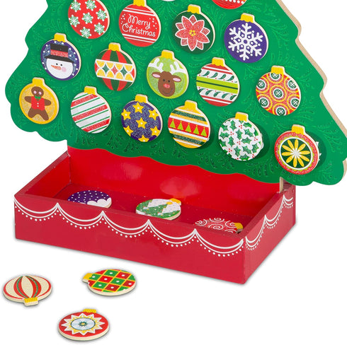 Melissa & Doug Countdown to Christmas Wooden Advent Calendar - Magnetic Tree, 25 Magnets , Orange...