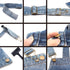 Lesnala 24 Sets 3 Color Overalls Buttoned Hooking Metal Buckles for Suspender Jeans DIY Sewing Clothing Craft Handmade Accessories Storage in A Bo...