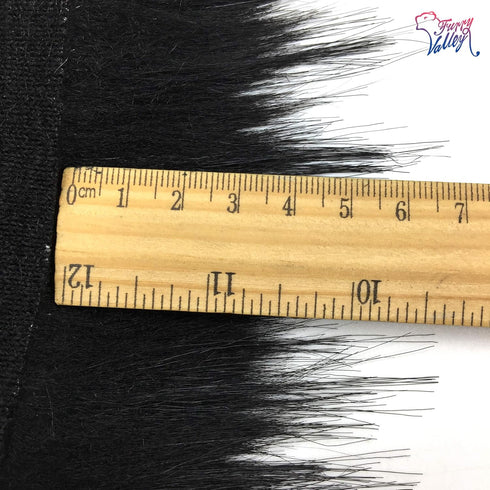 Furryvalley Faux Fur Trim Raccon Fox Fur Ribbon Craft Furry Stripe for Slippers Slides Fringe 2 Yards (Black)...