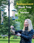 iBorn Bird Feeders Station Mesh Tray and Ring for 1” Pole Stand Station Outdoor Accessory for Humming Bird Feeders for Outside,5SECOND to Install,...