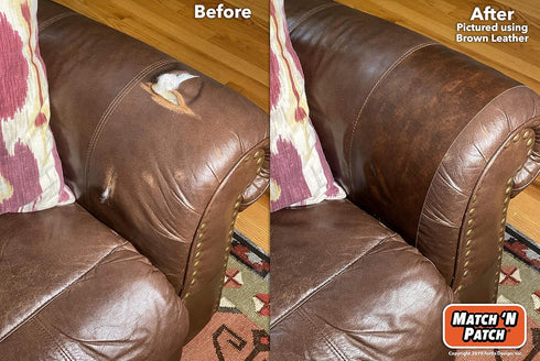 MATCH 'N PATCH Realistic Leather Repair Tape - Durable, Easy-to-Apply, Professional Grade, Versatile Use, Designed in North Carolina for Furniture...