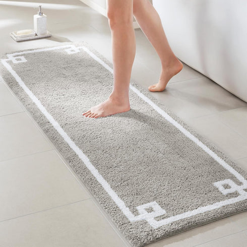 Madison Park Evan 100% Cotton Bathroom Rug Non Slip Backing-Luxrurious Tufted Plush Bath Mat Absorbent, Quick Dry, Spa Design Shower Room Décor, 2...
