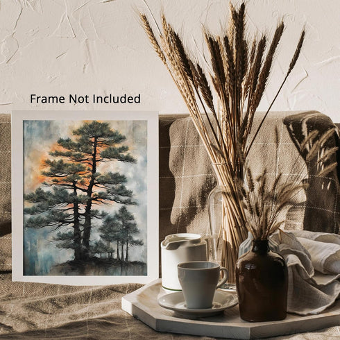 Posterizer 1 pcs- trees and jungle-nature scene style 2-Landscape & Nature Art-Floral Botanical Art- Decor for Home & Office- unframed wall art...