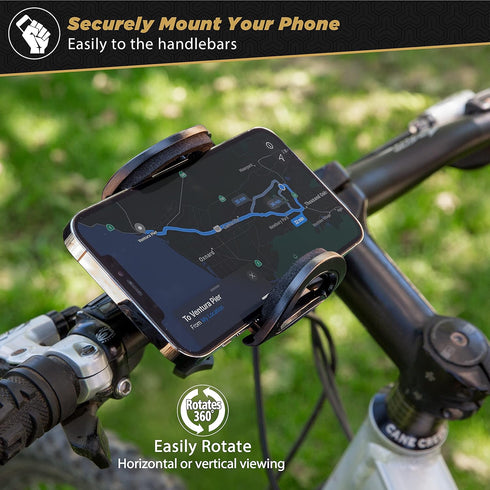 Scosche HFBM01 HANDLEIT Handlebar Bike Phone Mount with Universal Phone Holder for Compatible Mobile Devices, Adjustable with Quick-Release Clip.....