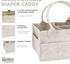 Parker Baby Diaper Caddy - Nursery Storage Bin and Car Organizer for Diapers and Baby Wipes (White, Regular)...