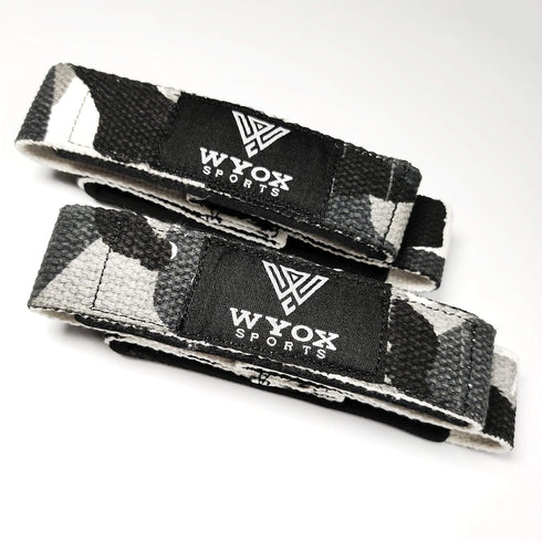 WYOX Figure 8 Weight Lifting Straps for Weightlifting Heavy Duty Deadlifting Workout Straps | Wrist Wraps Gym Equipment Gear Men Women PAIR (Camo)...