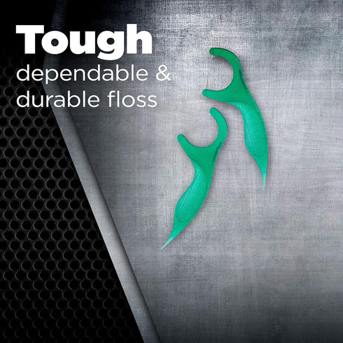 GUM Professional Clean Floss Picks - Extra Strong Shred-Resistant Floss, Easy Grip Handle - Dental Flossers for Adults - Fresh Mint Flavor, 40ct (...