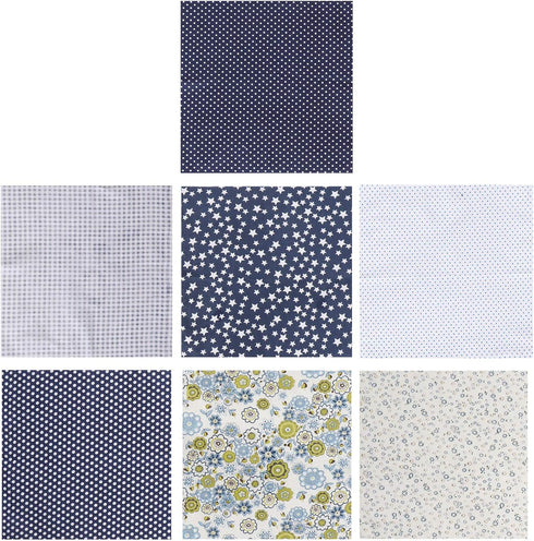 PRETYZOOM 14pcs Fat Quarters Fabric Bundles 10"x10" Flower Textiles DIY Cotton Fabric for Quilting Sewing Crafting DIY Crafts Patchwork...