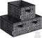 SONGMICS Storage Baskets, Set of 3 Fabric Storage Bins, 11.8 x 7.9 x 5.9 Inches, Foldable Closet Organizer for Shelves, 2 Handles, Label Holders, ...