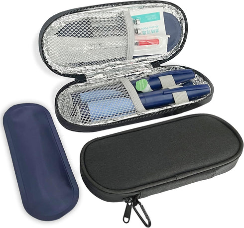 Insulin Pen Cooler Travel Case with TSA Approved Ice Packs,Diabetic Medication Insulated Cool Organizer,Insulin Pen and Other Diabetic Supplies, f...