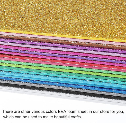 PATIKIL Glitter EVA Foam Sheets Soft Paper Non-Adhesive 11.8 x 7.8 Inch Pink for DIY Projects Pack of 10...