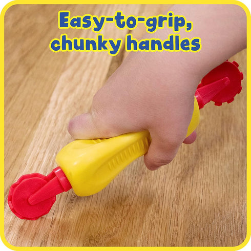 READY 2 LEARN Chunky Triangle Grip Craft Tools - Set of 3 - Easy to Hold, Double-Ended Paint and Dough Tools for Kids...