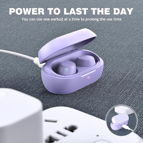5.2 Bluetooth Headphones for Apple iPhone 15 14 Plus 13 Pro Max iPad, Small Ear Buds True Wireless Earbud Touch Control Earphone for Samsung S24 S...
