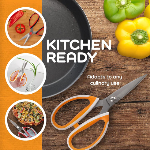 JubileeYarn Workhorse Bertha All Purpose Heavy Duty Scissors - Red & White - 1 Pair...