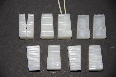 Big 8 sets (16 pieces). Blind Tassels, Ivory, Trapezoid Design. This Safety Pull Cord Tassel Will Separate When Excess Pressure Is Applied. Great ...