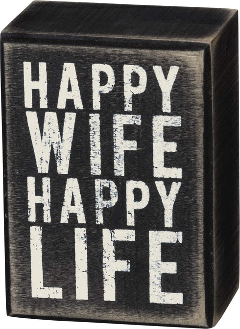Primitives by Kathy Classic Box Sign, 2.50" x 3.50",Black/White...