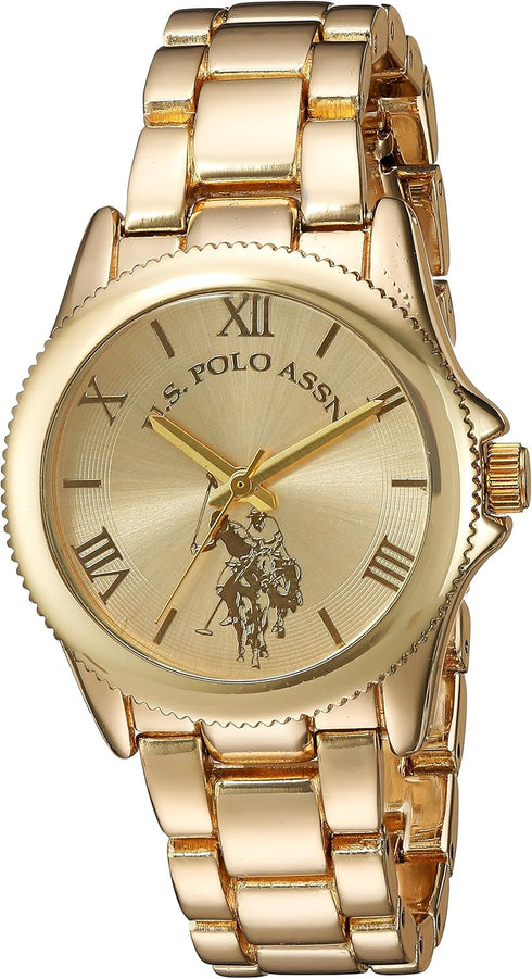 U.S. Polo Assn. Women's USC40043 Analog Display Analog Quartz Gold Watch...
