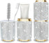 Bling Rhinestone Toothbrush Travel Case,Portable Diamond Travel Toothbrush Holder for Traveling,Camping,Home,Business,Women Large Capacity Multifu...