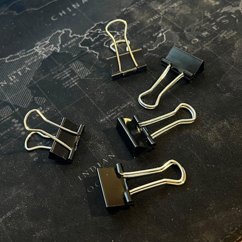 Binder Clips Small Metal Clamp 0.75 inch / 19 mm (Black, 20-PCS)...