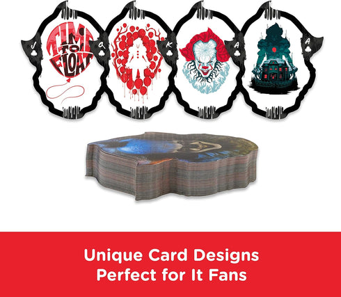 AQUARIUS IT Chapter 2 Shaped Playing Cards - IT Chapter 2 Themed Deck of Cards for Your Favorite Card Games - Officially Licensed IT Movie Merchan...