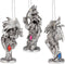 Design Toscano 3 Dragons of The Amesbury Holiday Gemstone Ornament Set, Silver,Christmas...