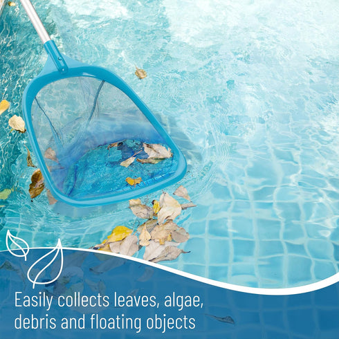 UNCO- Pool Skimmer Net with Pole, 25", Hot Tub Skimmer Net, Leaf Skimmer with Pole, Pond Skimmer Net, Pool Net with Pole, Pool Skimmer Net with Po...
