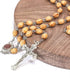 Nazareth Store Catholic Prayer Rosary Olive Wood Beads Necklace Holy Soil Medal & Metal Cross Velvet Gift Bag...