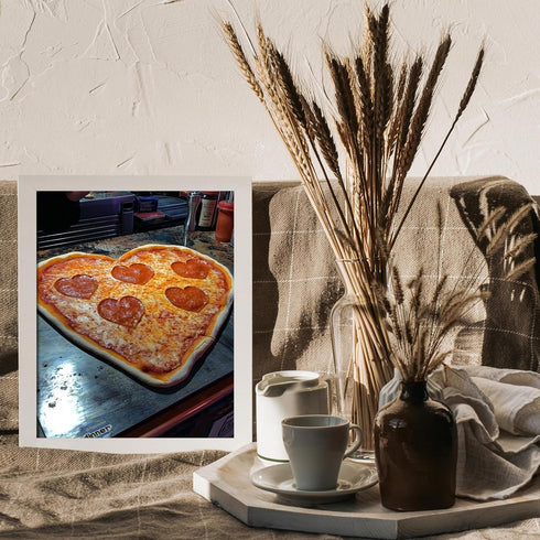 Posterizer 1 pcs-cute romantic heart pizzas-Valentine's themed poster -3-Romantic Art-Holiday Poster Collection-Chic Home and Kitchen Decor - unfr...