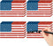 Patriotic Glitter Cutouts- 100Pcs Memorial Day American Soldier Flag Cutouts 4th of July Paper Die Cut with Glue Points for Kids Party Classroom O...