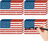 Patriotic Glitter Cutouts- 100Pcs Memorial Day American Soldier Flag Cutouts 4th of July Paper Die Cut with Glue Points for Kids Party Classroom O...