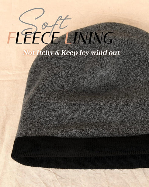 FURTALK Beanie Hats for Women Men Fleece Lined Winter Hats Soft Warm Womens Beanies for Winter...