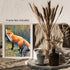 Posterizer 1 pcs- Red fox on a river next to wild flowers-Art for Animal Lovers-Floral Botanical Art- Gift for Men Women Entrepreneur Teens-Decor ...