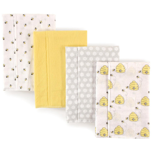 Hudson Baby Unisex Baby Cotton Flannel Burp Cloths, Bee, One Size...
