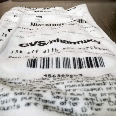 CVS Receipt Scarf, Double Sided, Hilarious 100% Fleece Scarf. Looks Like a Real CVS Receipt...